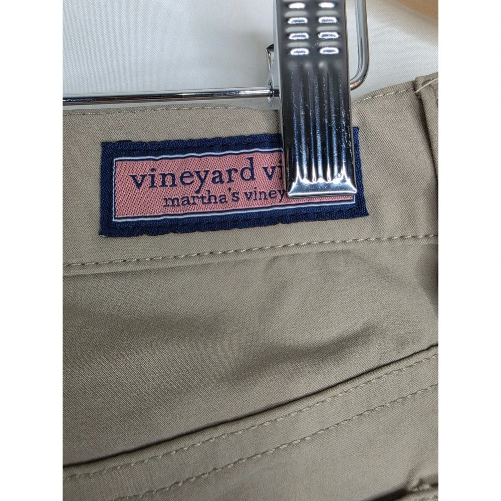 Vineyard Vines On-The-Go Khaki Tan 5-Pocket Performance Pants Mens Stretch